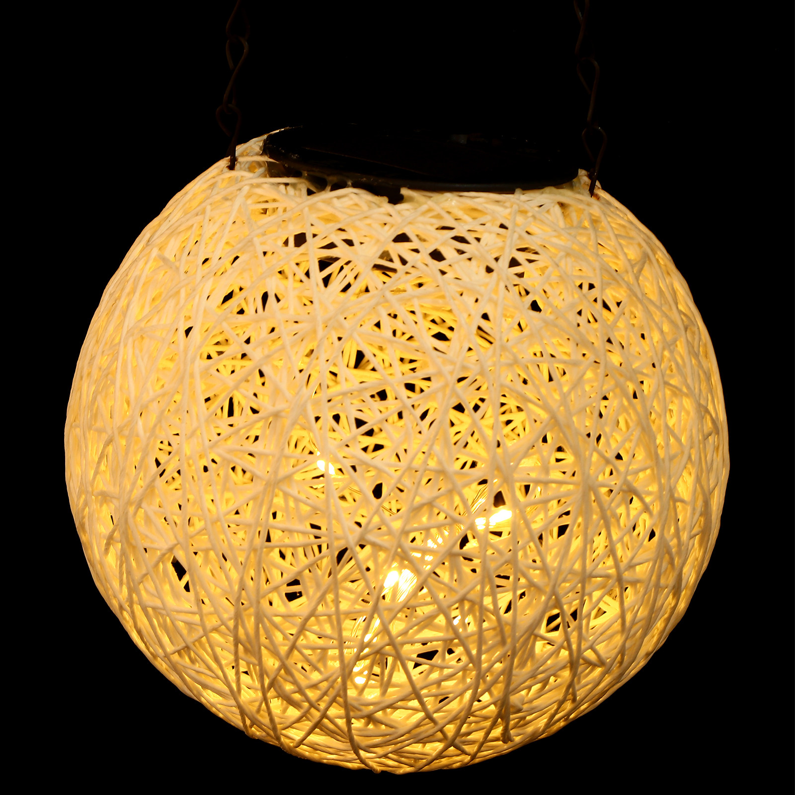 Outdoor Lighting Yellow - 1Pcs Solar Rattan Ball Light Outdoor