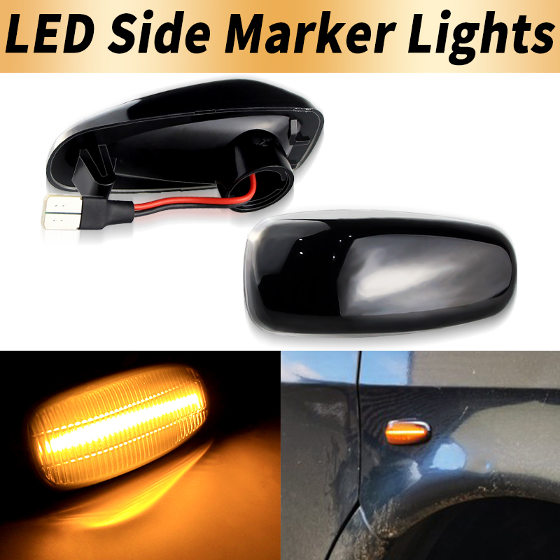 Outdoor Lighting Yellow - 2PCS LED Side Marker Turn Signal