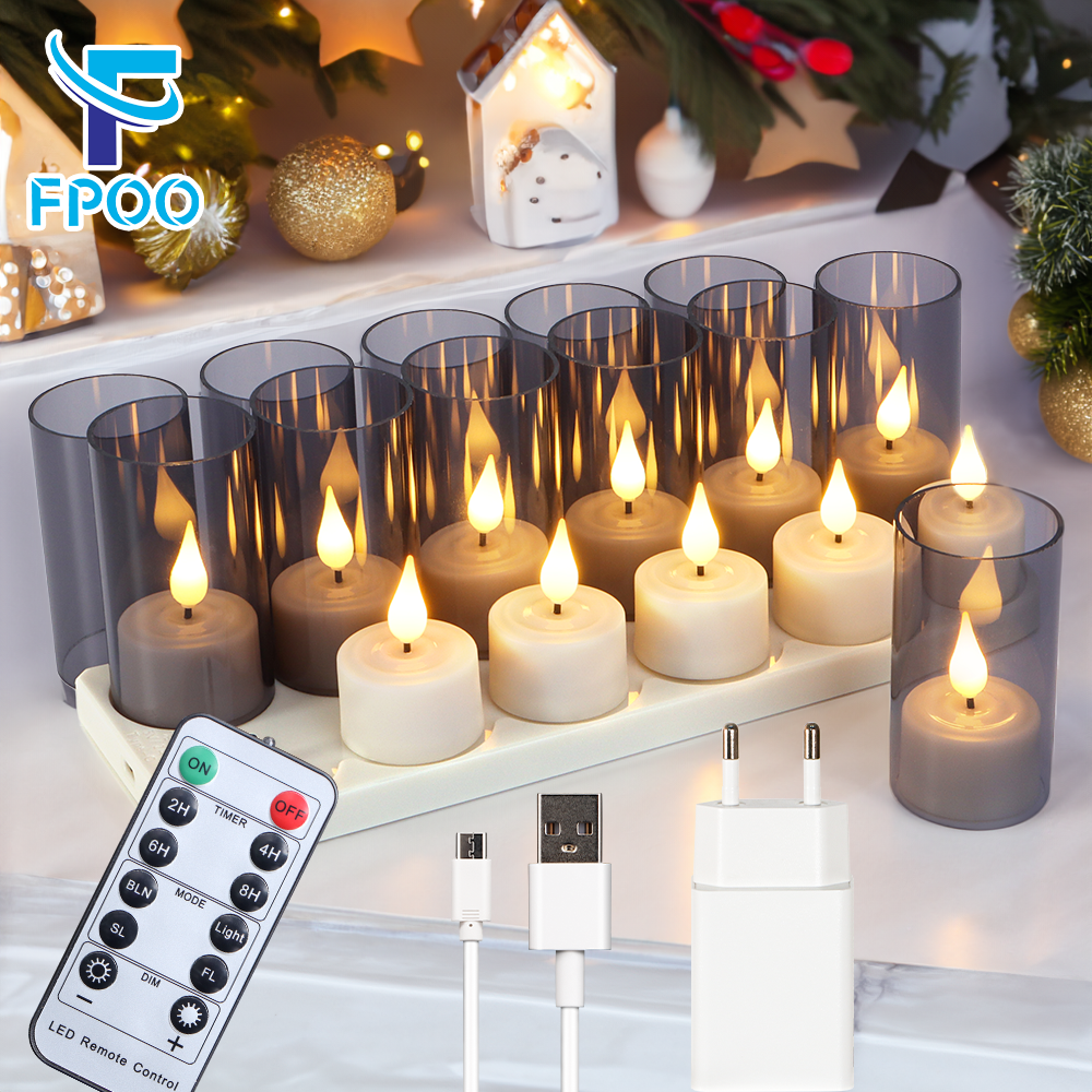 Outdoor Lighting Yellow - LED Candle Light Rechargeable Flameless Candles
