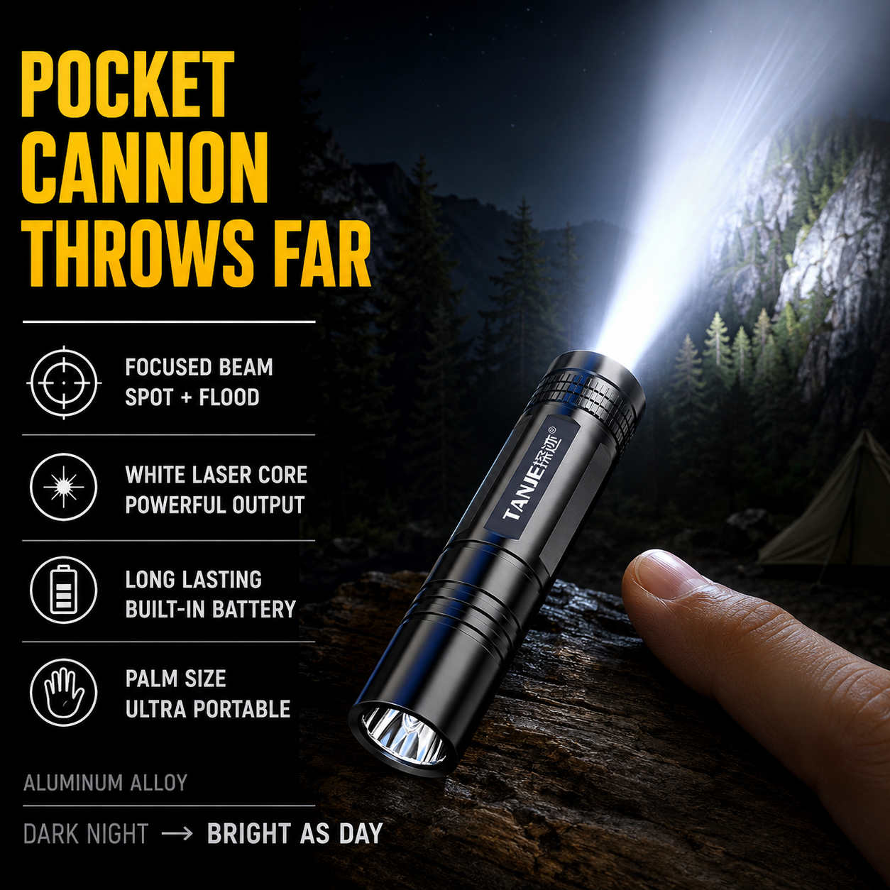 Zinc Outdoor Lighting - Outdoor Flashlight Small Mini Lighting Strong