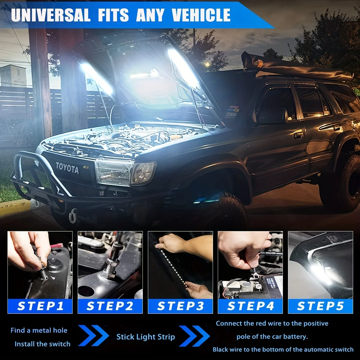 Universal LED Car Under Hood W - Waterproof Led Strip recensie en prijs