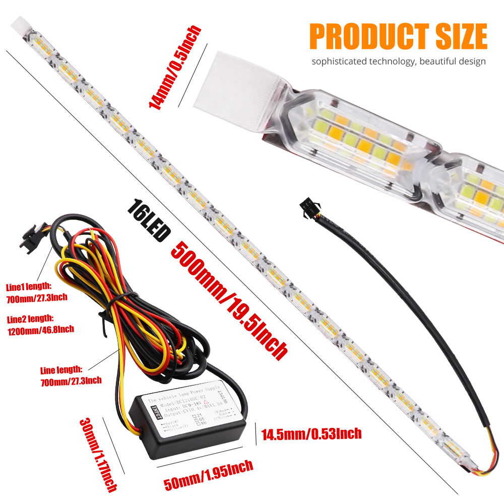 2pcs DRL LED Strip Flexible Da - Waterproof Led Strip recensie en prijs