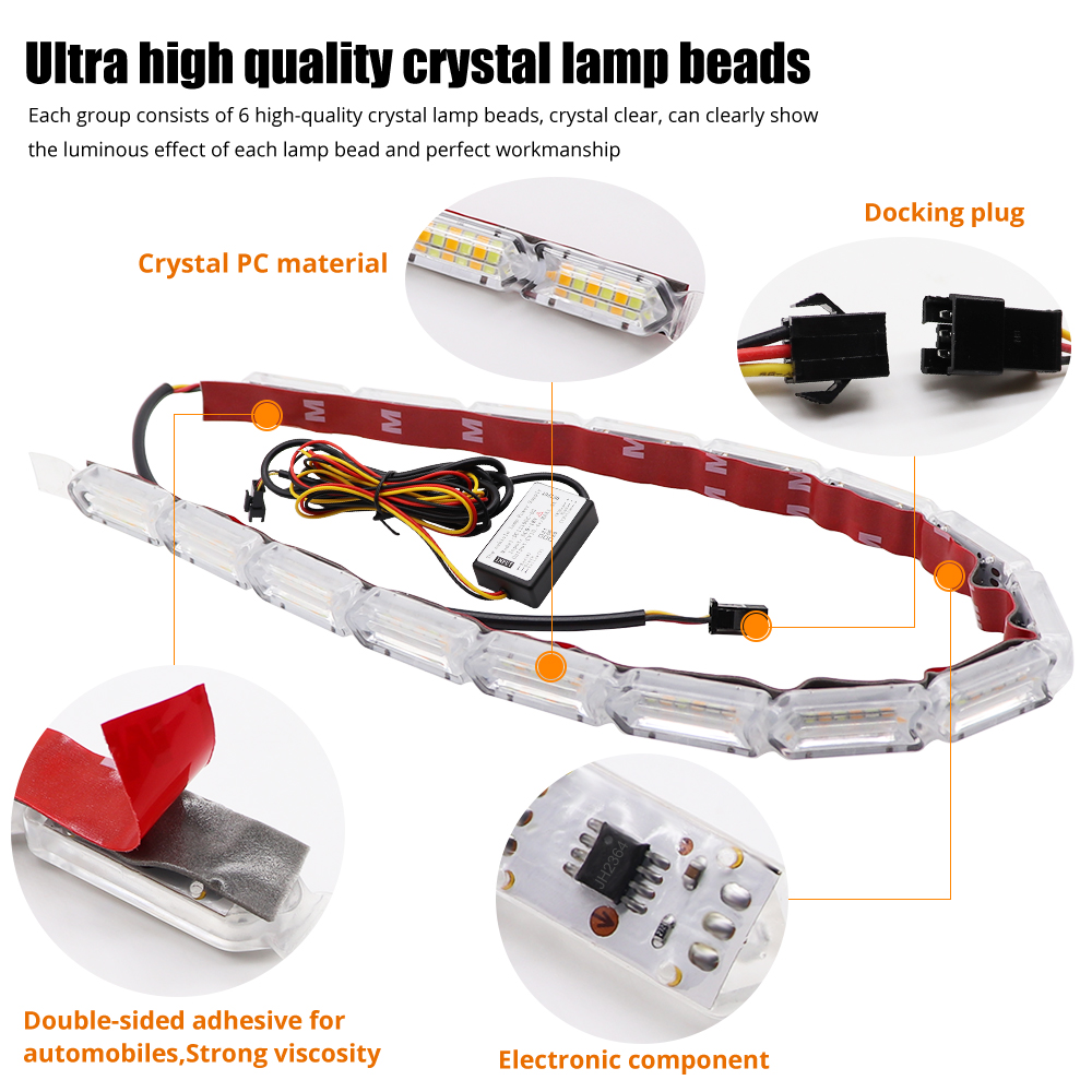 2pcs DRL LED Strip Flexible Da - Waterproof Led Strip recensie en prijs