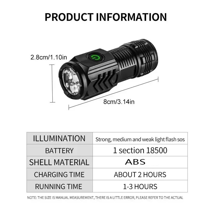 Mini 3 LED Flashlight With Pen - Outdoor Lighting Replacement Bulbs recensie en prijs