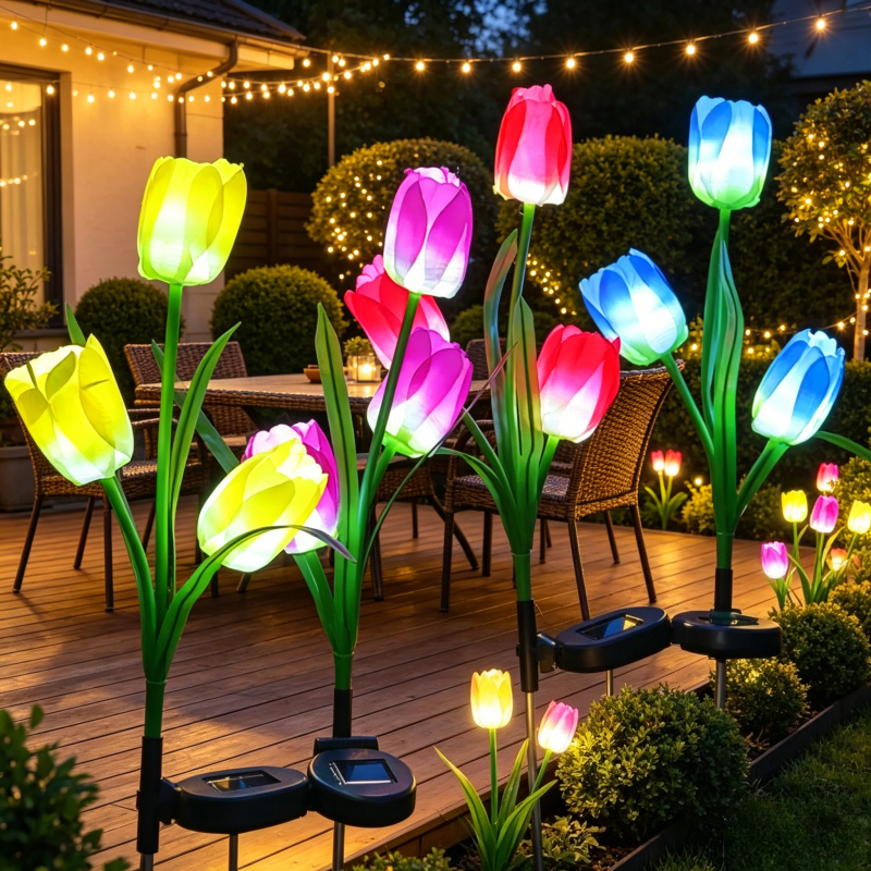 3‑Head Solar Tulip Stake Light - Outdoor Lighting Options recensie en prijs
