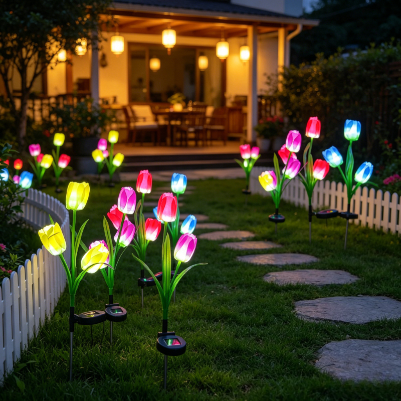 3‑Head Solar Tulip Stake Light - Outdoor Lighting Options recensie en prijs