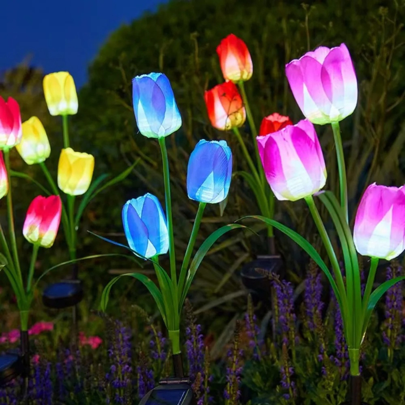 3‑Head Solar Tulip Stake Light - Outdoor Lighting Options recensie en prijs