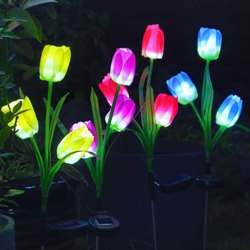 3‑Head Solar Tulip Stake Light - Outdoor Lighting Options recensie en prijs
