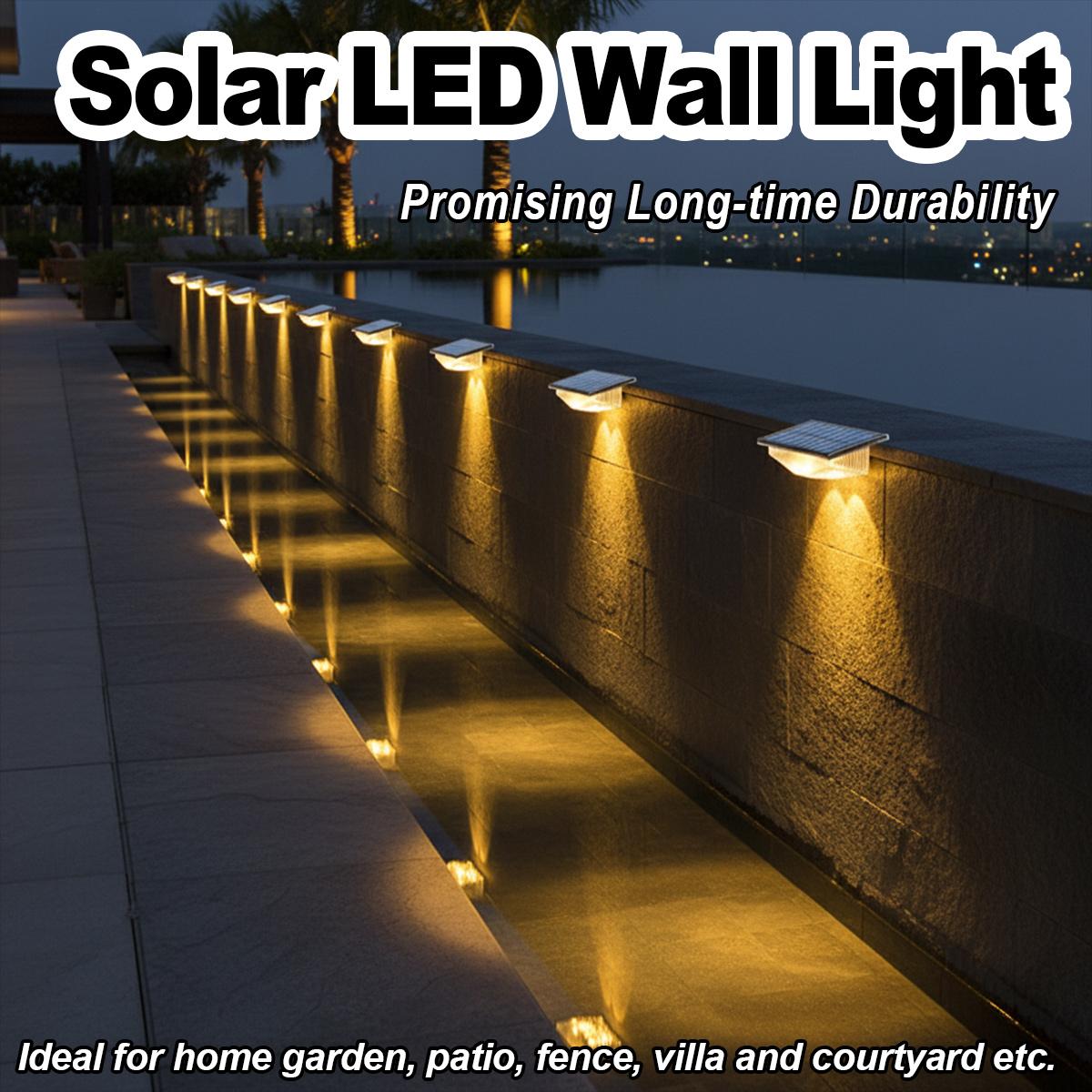 4Pcs Solar Fence Lights Dusk T - Outdoor Yard Lighting Fixtures recensie en prijs