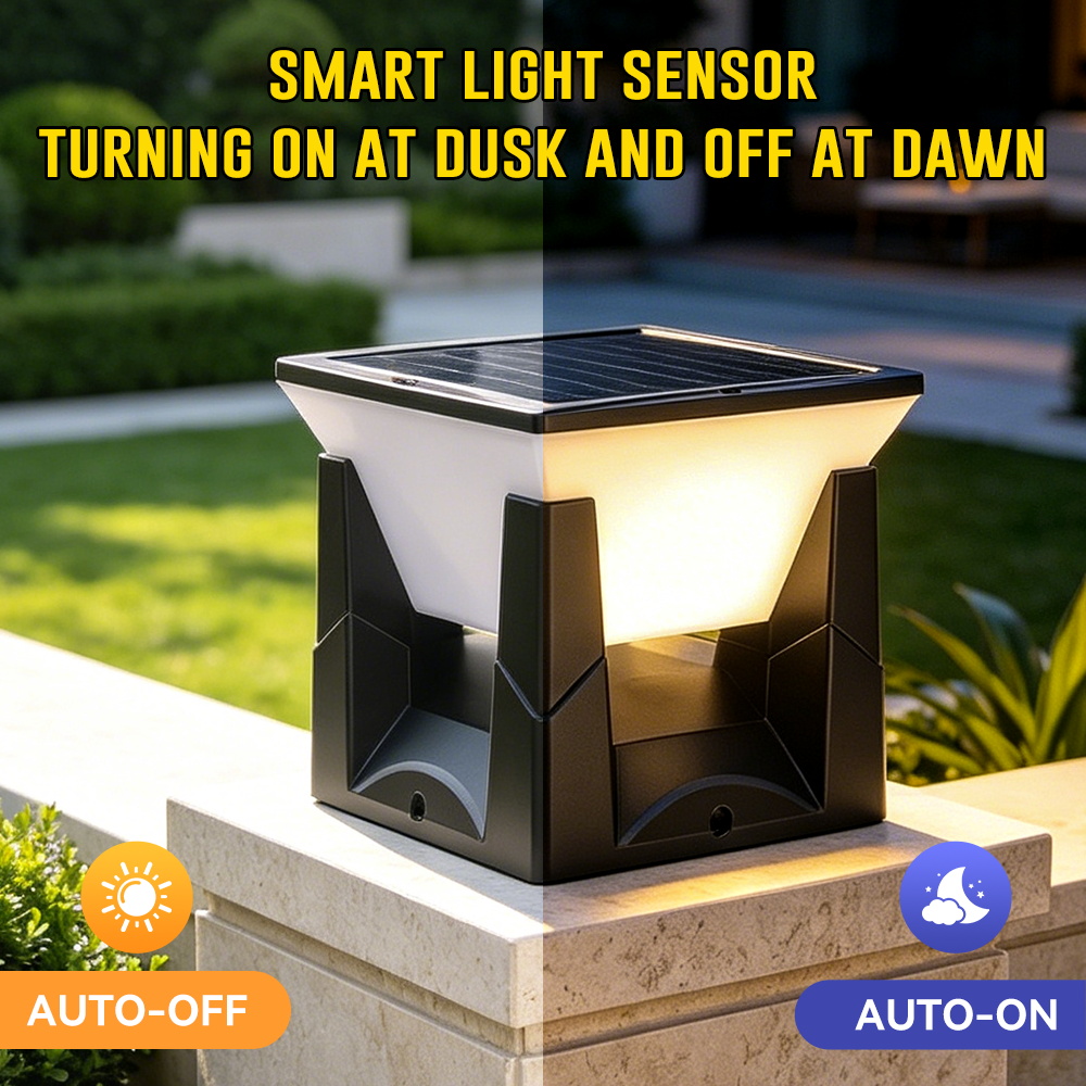 3-Color Solar Post Light IP65  - Outdoor Yard Lighting Fixtures recensie en prijs
