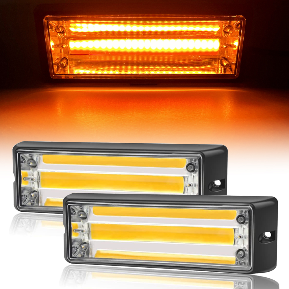 2pcs COB LED Warning Light Eme - Outdoor Lighting Yellow recensie en prijs