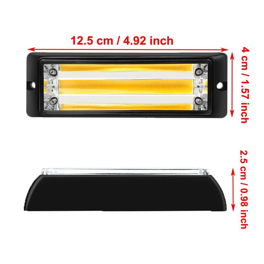 2pcs COB LED Warning Light Eme - Outdoor Lighting Yellow recensie en prijs