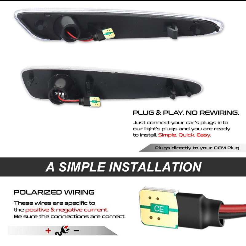 iJDM Front Rear Bumper LED Sid - Outdoor Lighting Yellow recensie en prijs