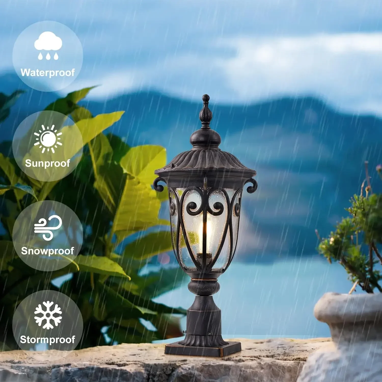 Outdoor Post Light Fixture wit - Outdoor Yard Lighting Fixtures recensie en prijs