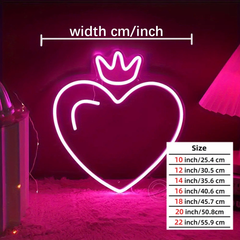 LED Heart Crown Neon Sign, Pin - Outdoor Lighting Options recensie en prijs