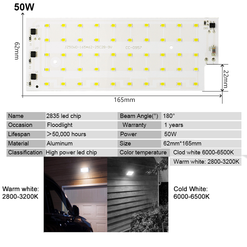 2pcs/lot 50W LED Lamp beads SM - Zumtobel Outdoor Lighting recensie en prijs