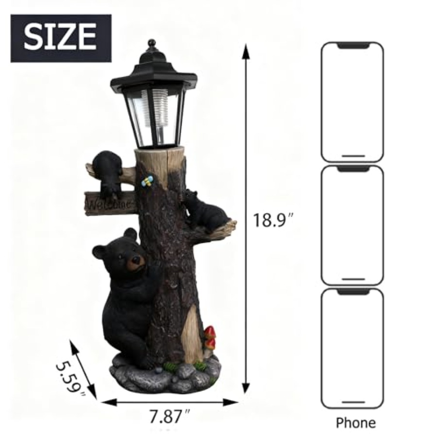 Bear Statue Welcome Sign Garde - Outdoor Lighting On Trees recensie en prijs