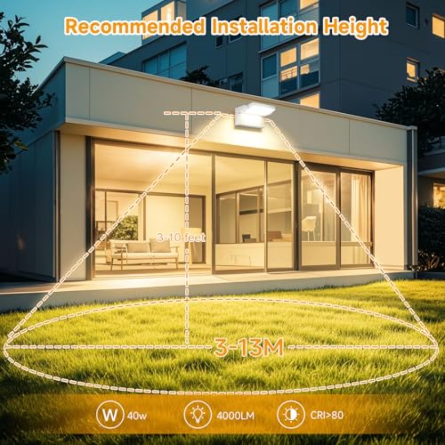 Outdoor LED Wall Light 40W Flo - Outdoor Yard Lighting Fixtures recensie en prijs
