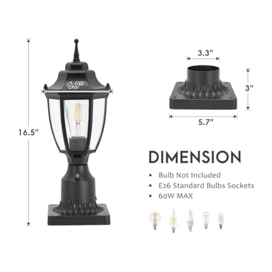 Dusk to Dawn Outdoor Post Ligh - Outdoor Yard Lighting Fixtures recensie en prijs