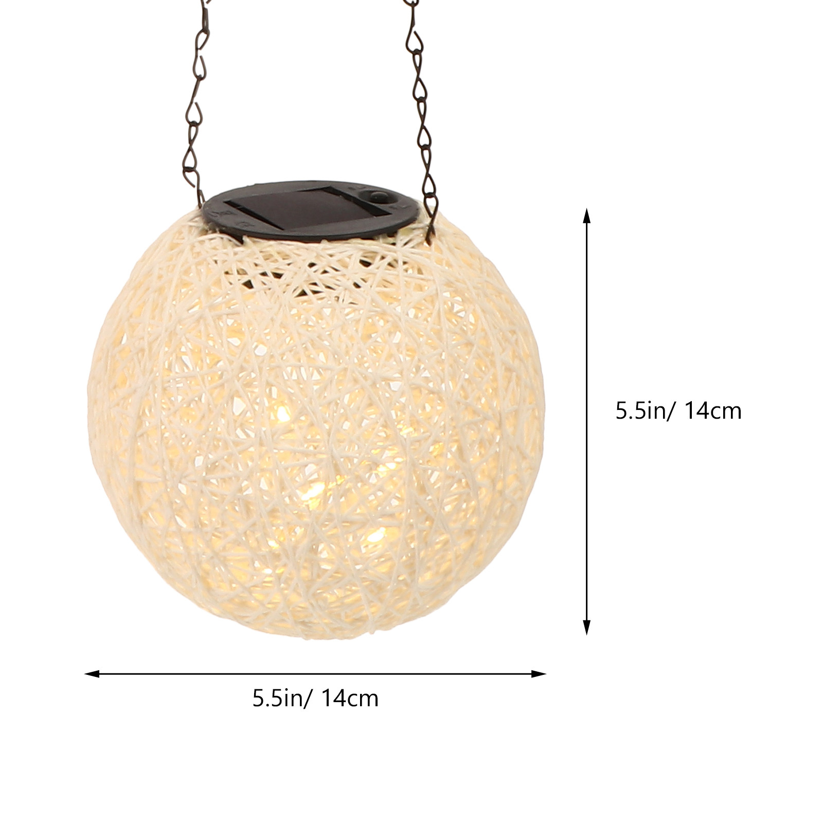 1Pcs Solar Rattan Ball Light O - Outdoor Lighting Yellow recensie en prijs