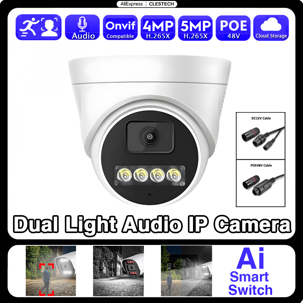 AI Audio IP POE Camera 5MP 4MP - Outdoor Lighting Options recensie en prijs